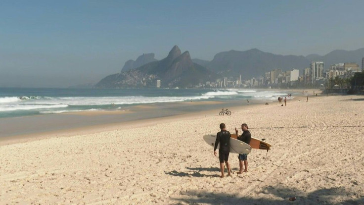 Surfers hit Ipanema beach as Rio eases virus restrictions