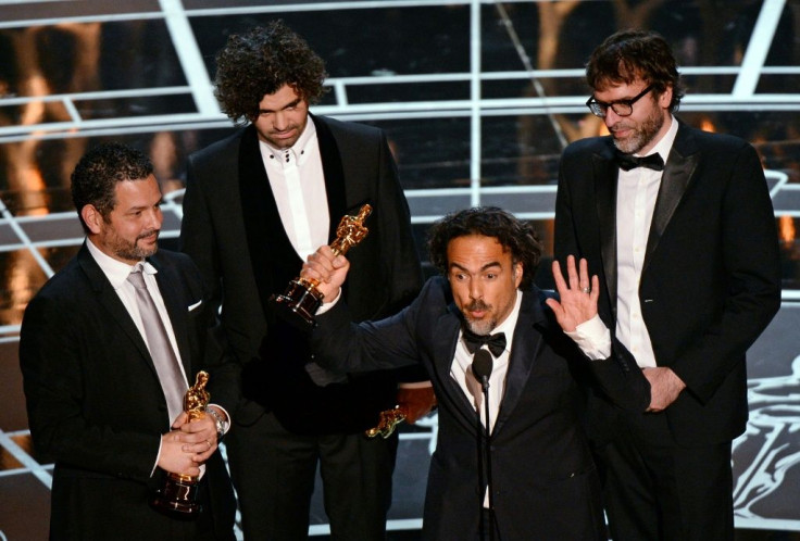 Armando Bo (2nd from L) won an Oscar for co-writing 2014's black comedy "Birdman," notably with the film's director Alejandro Gonzalez IÃ±Ã¡rritu (C)
