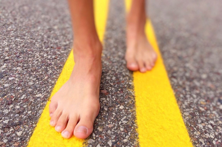 Experts suggest going barefoot when running to help prevent injuries