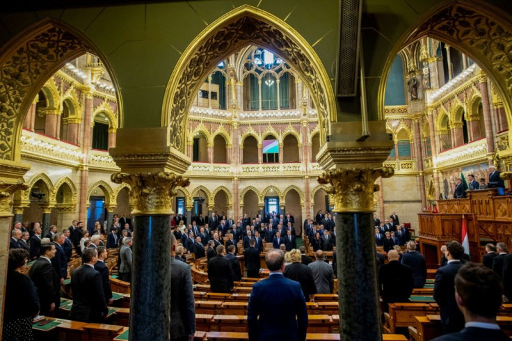 Hungarian parliament speaker Laszlo Kover told the chamber Magyars abroad were 'in a bitter struggle to survive'