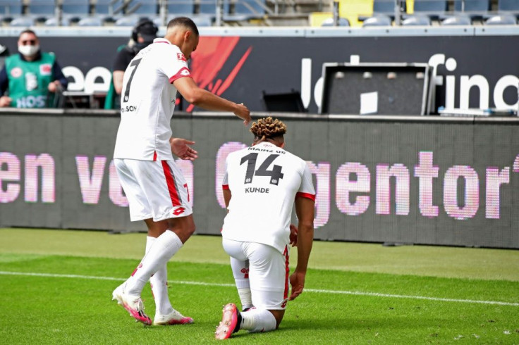 Pierre Kunde Malong is one of many Bundesliga players to take a knee in support of the Black Lives Matter protests