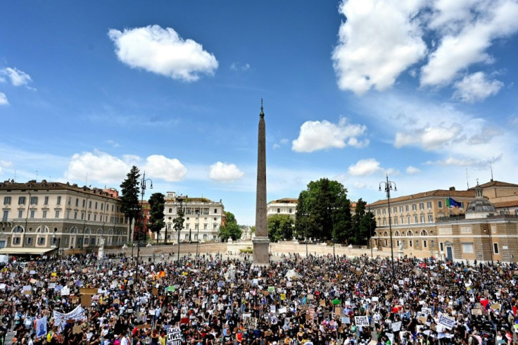 As well as Rome, other demonstrations were planned during the day in Copenhagen, Brussels, Glasgow and London