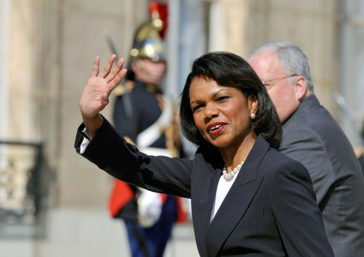 Condoleeza Rice, former US secretary of state, pictured at the Elysee Palace in Paris in June 2008