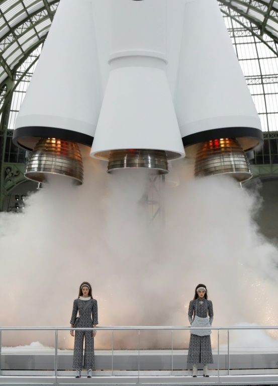 In 2017, Karl Lagerfeld launched the Chanel Autumn/Winter collection in Paris in front of a replica space rocket