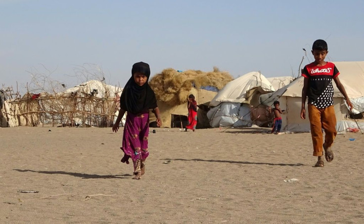 Children in a displaced persons camp in Yemen's western province of Hodeida on May 6 2020: UN chief Antonio Guterres is warning that hundreds of millions of people face extreme hunger in the wake of the coronavirus pandemic
