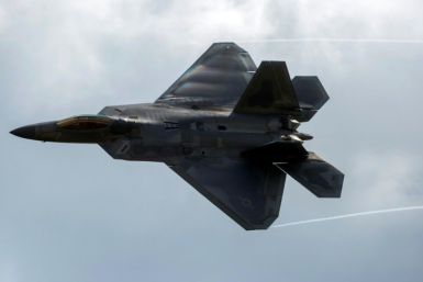 A US F-22 Raptor, like the one pictured here, intercepted Russian bombers off the coast of Alaska