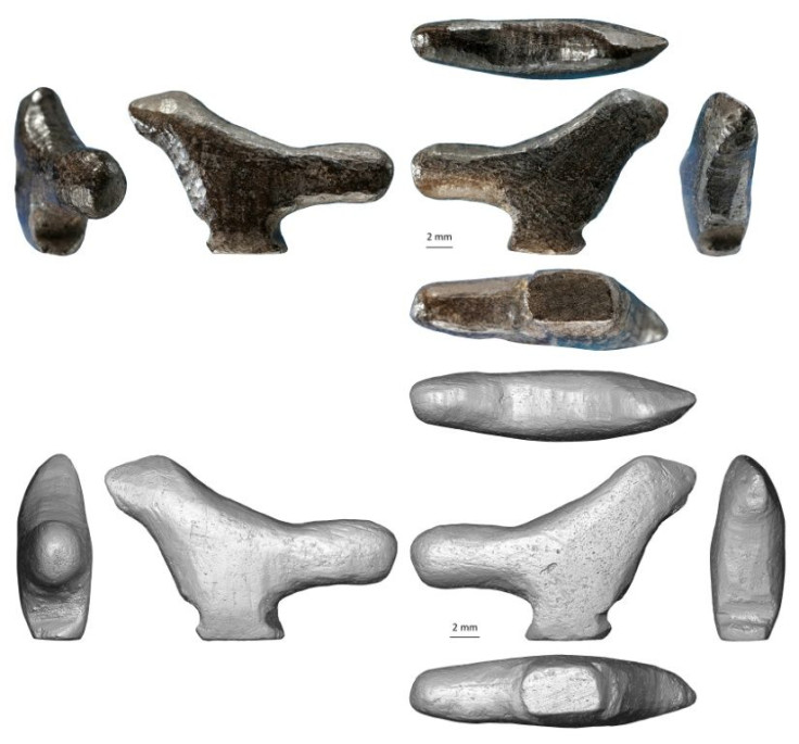 Researchers identified four different techniques used to carve the bird