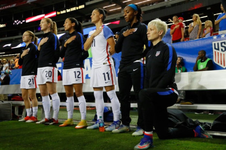 The US Soccer Federation has overturned a rule requiring players to stand during the US national anthem which had been introduced after Megan Rapinoe took a knee in 2016