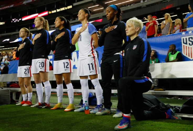 The US Soccer Federation has overturned a rule requiring players to stand during the US national anthem which had been introduced after Megan Rapinoe took a knee in 2016