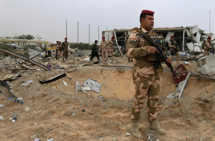 Destruction at Karbala airport in the Iraqi shrine city after it was targeted by US military air strikes against a pro-Iranian group in Iraq in mid-March following the deaths of two Americans and a Briton in a rocket attack on a US base