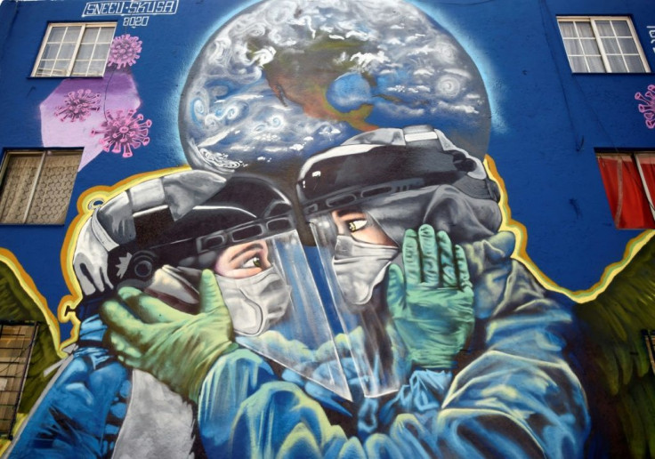 The pandemic is gaining ground in Latin America -- including in Mexico, where this mural was painted