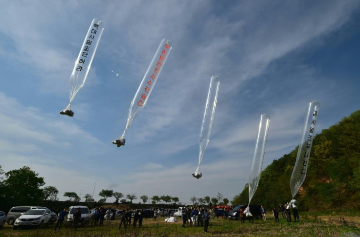 Activists have regularly released balloons carrying anti-Pyongyang leaflets across the border to North Korea