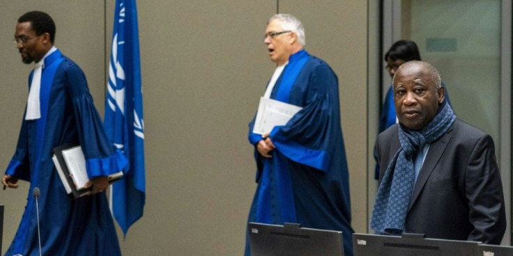 Former Ivory Coast president Laurent Gbagbo arrives at the courtroom prior to the opening of a hearing of the International Criminal Court in February 2020