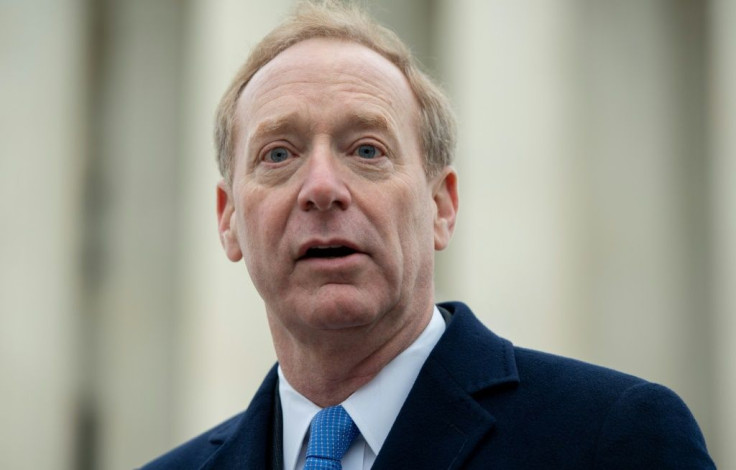 Microsoft President Brad Smith, seen here in 2019, said the tech giant would not sell facial recognition technology to law enforcement until regulations are in place to ensure it is not abused