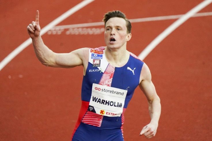 Double world 400m hurdles champion Karsten Warholm smashed the world record for the unorthodox 300m hurdles behind closed doors at a near-empty Bislett Stadion on Thursday