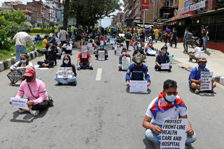 Protesters in Nepal are demanding better testing and quarantine facilities for returning migrant workers