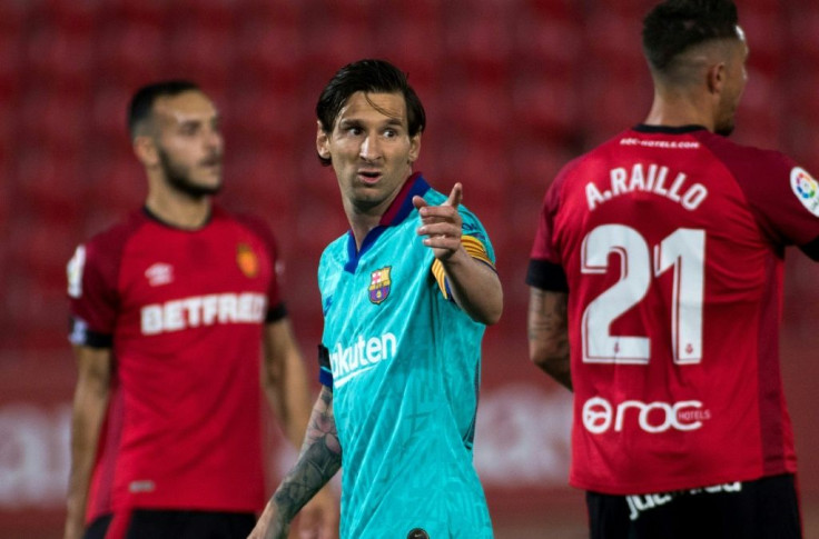 A beardless Lionel Messi  returned to the football pitch with a goal and two assists as Barcelona thumped Real Mallorca