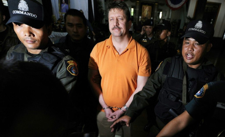 Russian arms dealer Viktor Bout, known as the "Merchant of Death" for his role arming rebels from Africa to South America, after his arrest in Thailand in 2008. He was extradited to stand trial in the United States in 2010.
