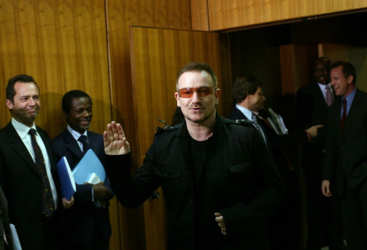 U2 frontman Bono visits the United Nations in 2008