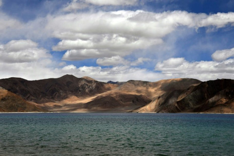 Pangong Lake in the Leh district of Ladakh bordering India and China