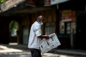 Newspaper sales have been devastated in India as a result of the virus lockdown, with dailies unable print, and delivery boys being attacked and -- crucially -- advertisers fleeing