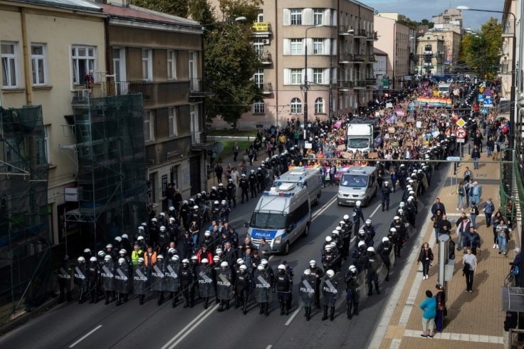 Hostility to the LGBT community in Poland is such that Gay Pride parades have to held under heavy police protection