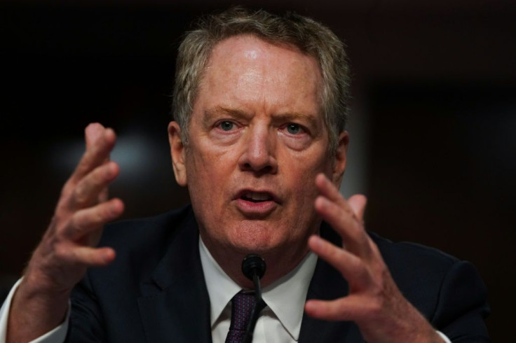 US Trade Representative Robert Lighthizer, pictured testifying on Capitol Hill on June 17, 2020, dismissed concerns over food standards as "thinly veiled protectionism"