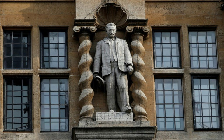 Protestors have called fo the removal of the statue of Victorian imperialist Cecil Rhodes, which looks down over Oxford's High Street