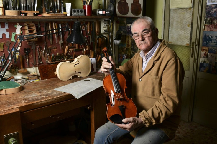 One of Cremona's oldest luthiers, Hungary's Stefano Conia, aged 74, says 'If I stopped making violins, life for me would be over'.
