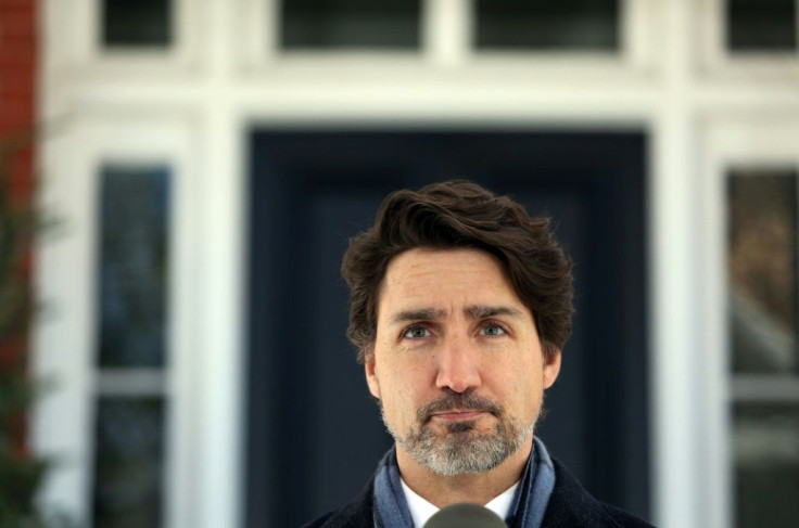 Canadian Prime Minister Justin Trudeau is seen in Ottawa in April 2020
