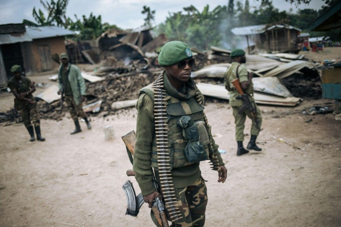 The UN has warned that arms being sent to the DR Congo military (like this soldier pictured in February 2020) are ending up in the hands of eastern militias