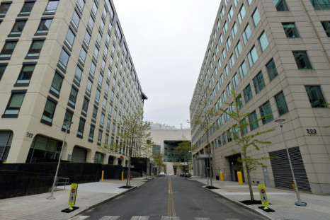 Moderna, whose headquarters are seen here in Cambridge, Massachusetts, is 'temporarily ahead' in the vaccine race, Fauci said