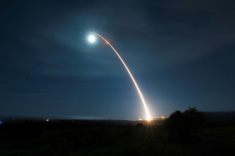 The US Air Force tests an unarmed Minuteman III intercontinental ballistic missile in February 2020 at Vandenberg Air Force Base in California -- Washington is set to open nuclear talks with Russia
