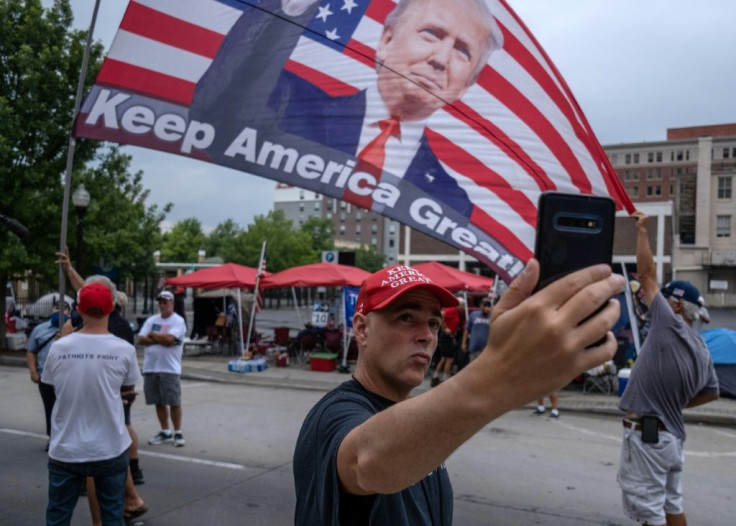 US President Donald Trump's most loyal supporters see the rally as a show of his strength, amid multiple crises