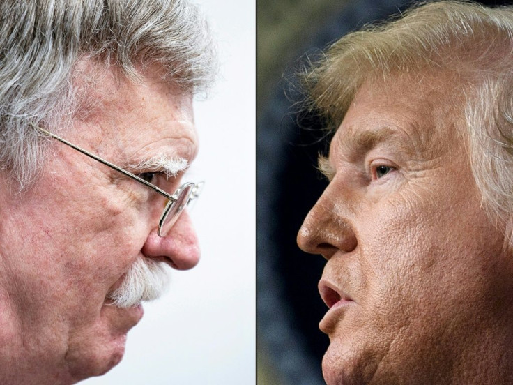 Former US National Security Advisor John Bolton (L) says President Donald Trump is not "fit for office"