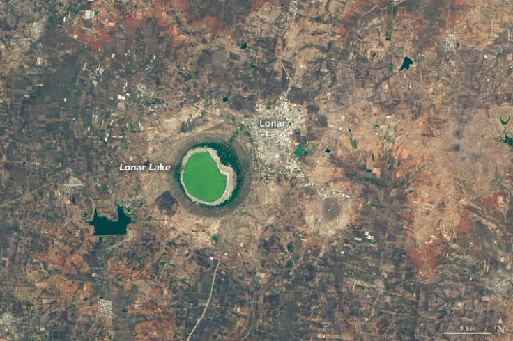 Lonar Lake In Green