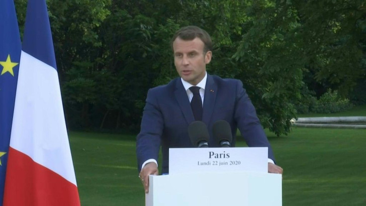 "Turkey is playing a dangerous game in Libya," French President Emmanuel Macron says at a press conference with his Tunisian counterpart Kais Saied at the ElysÃ©e Palace