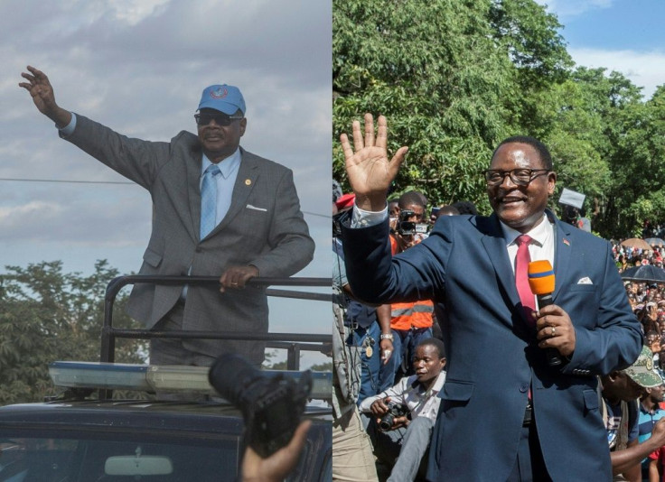 The election is practically a two-horse race between President Peter Mutharika, left, and his main rival Lazarus Chakwera, who lost the last election by 159,000 votes