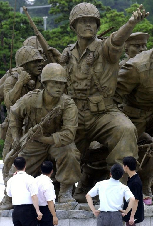A monument to the Korean War in Seoul