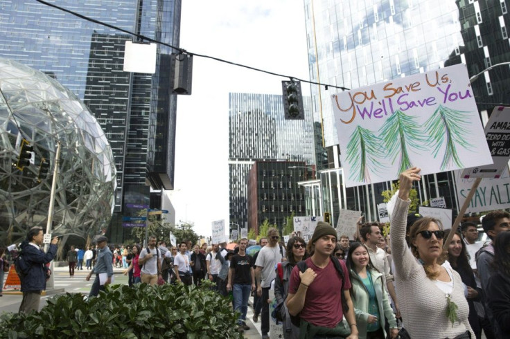 Amazon Employees for Climate Justice walked out and rallied at the company's headquarters in September 2019 to demand that leaders take action on climate change
