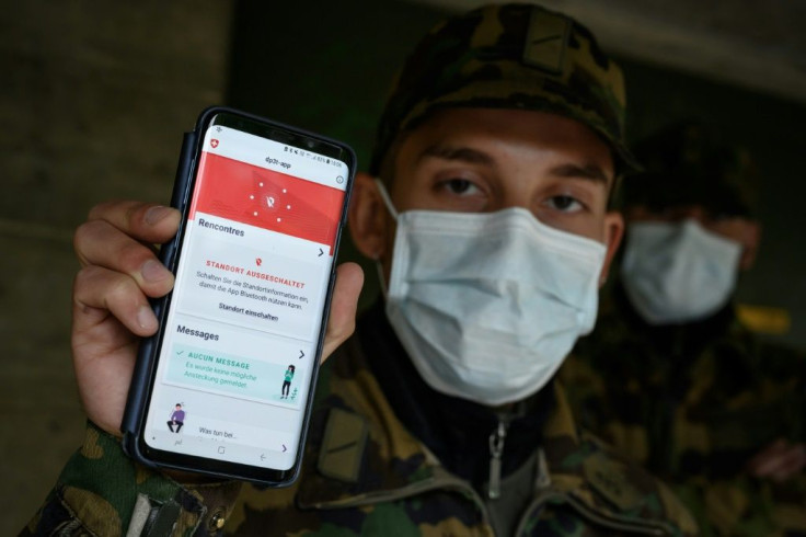 Swiss soldiers tested out the country's coronavirus contact-tracing app SwissCovid