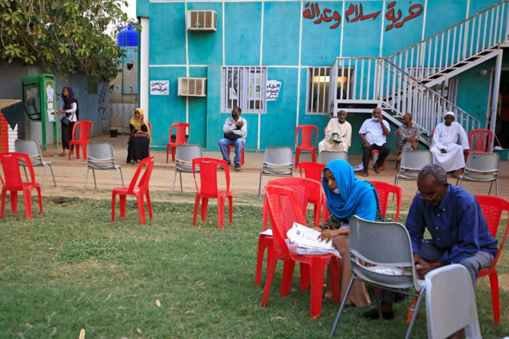 Doctors, nurses, and other volunteers at a small treatment centre in the Shambat district of northern Khartoum