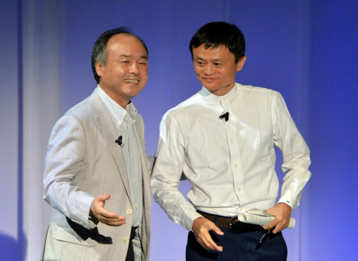 Son (L) famously invested $20 million in Jack Ma's Alibaba in 2000