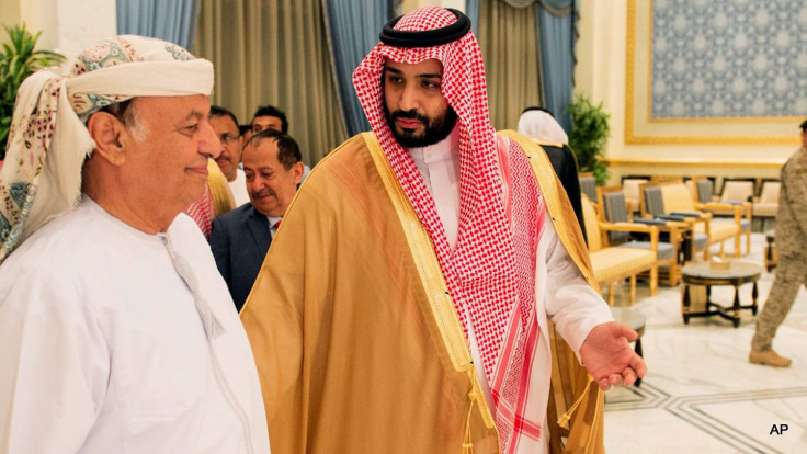 Crown Prince Mohammed bin Salman (right)