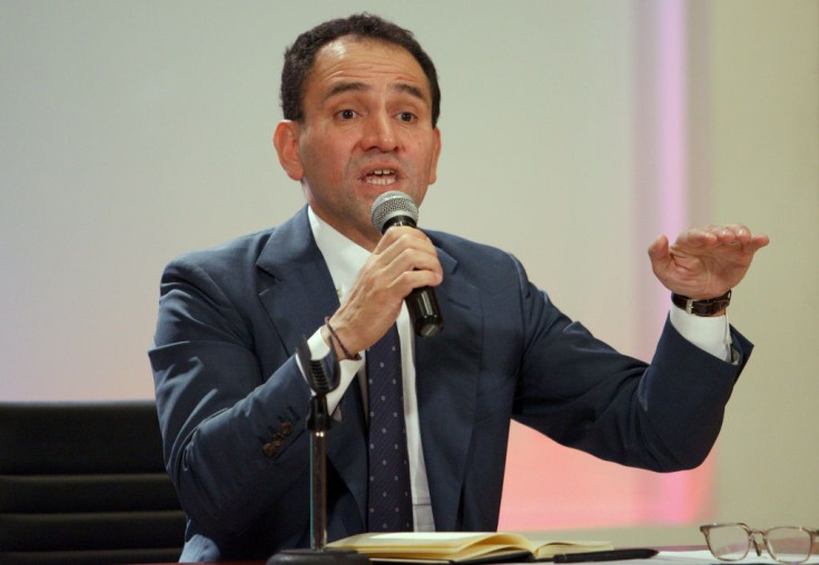Mexican Finance Minister Arturo Herrera, pictured in July 2019, was in the office of Mexico's president in a meeting this week