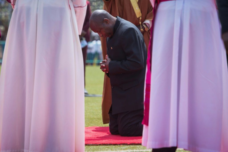 Nkurunziza's handpicked successor Evariste Ndayishimiye, who was sworn in last week, presided over the funeral