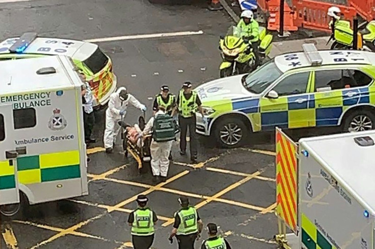 Police say one man is dead and six people were injured in a suspected stabbing attack in Glasgow