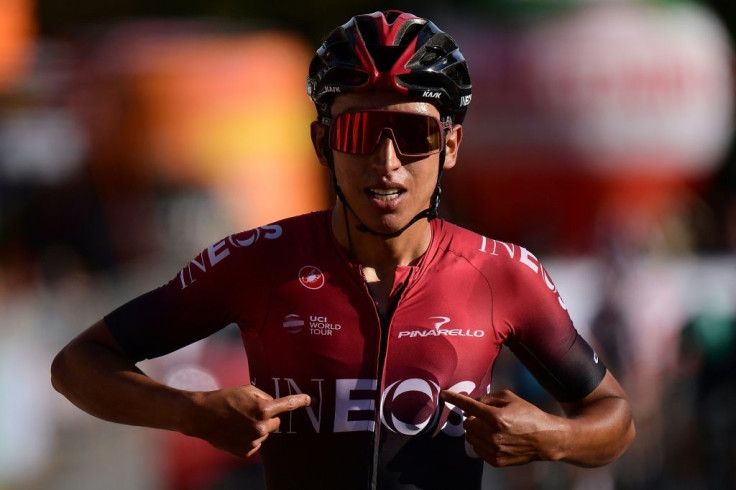 Winner of the Tour de France 2019 Colombian Ineos rider Egan Bernal