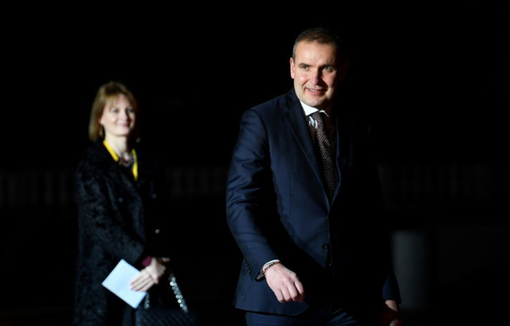 Iceland's President Gudni  Johannesson (R) is expected to win a second term