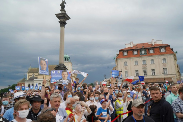 Warsaw mayor Rafal Trzaskowski is expected to go head-to-head with the incumbent President Andrzej Duda in a run-off vote